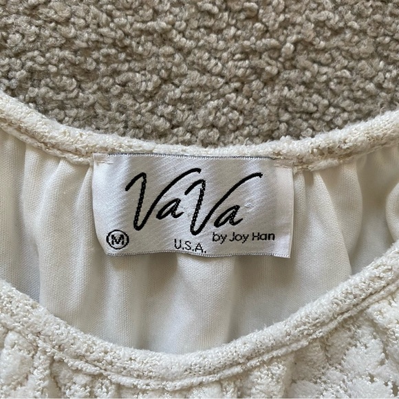 VaVa by Joy Han ~ Ivory Lace Shift Dress ~ Tassels ~ Western ~ Size M - Picture 4 of 5